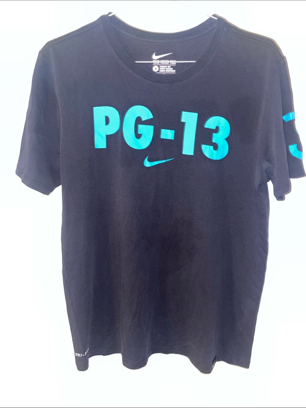 Nike Black Tee with Teal PG-13 Graphic